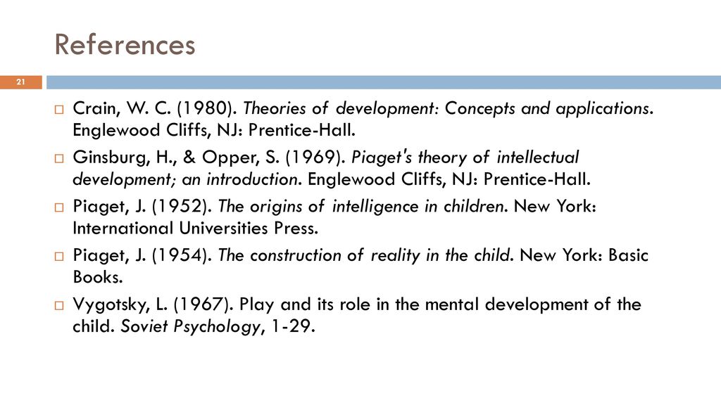 Duer Research Study A Study Based on the Theories of Jean Piaget